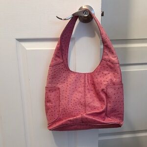 Sigrid Olsen Pink Leather Embossed Hobo Bag